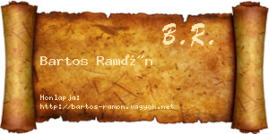 Bartos Ramón névjegykártya